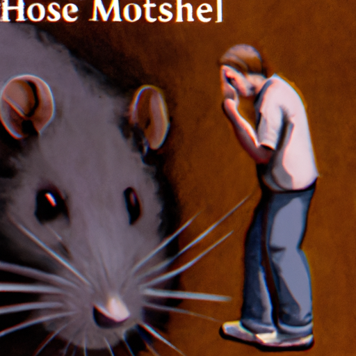 איור המתאר אדם המתכווץ מעכבר קטן ולא מזיק כדי לייצג את הפחד הבלתי רציונלי המופעל על ידי המוסופוביה.